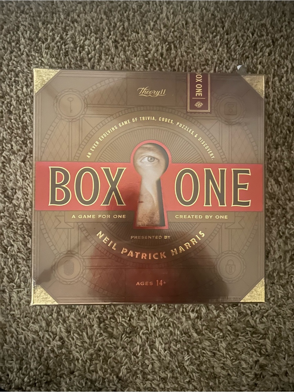 Theory11 Box ONE Game Neil Patrick Harris Trivia Puzzles Ages 14+ NEW SEALED